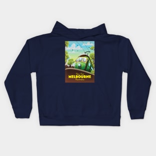 Melbourne Australia Travel poster Kids Hoodie